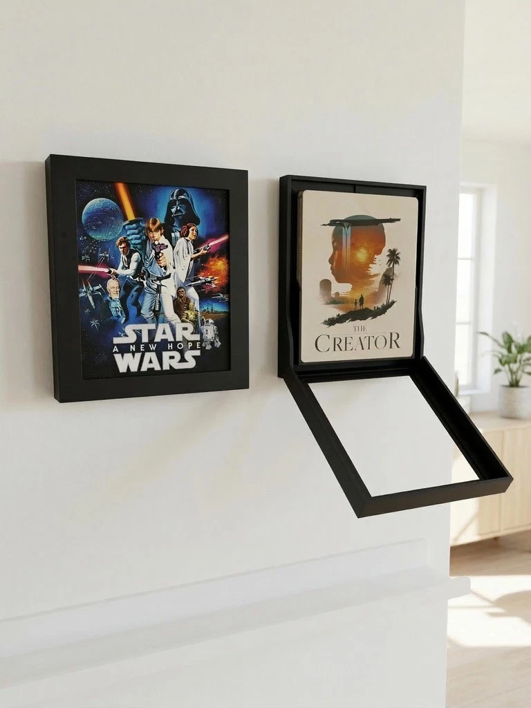 Wandhalterung für Blu-Ray 4K PS5 Display Rahmen Halter | Blu-Rays & Steelbooks